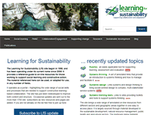 Tablet Screenshot of learningforsustainability.net